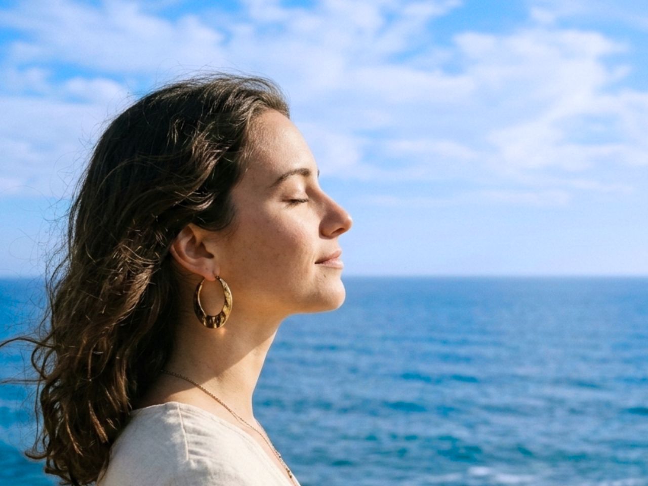 Woman practising Transcendental Meditation